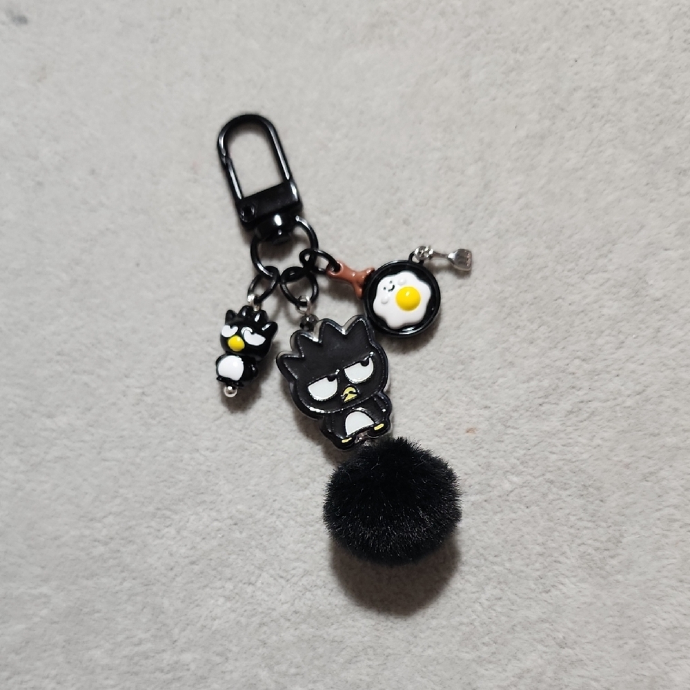 Black Badtz-Maru Keychain with Charms